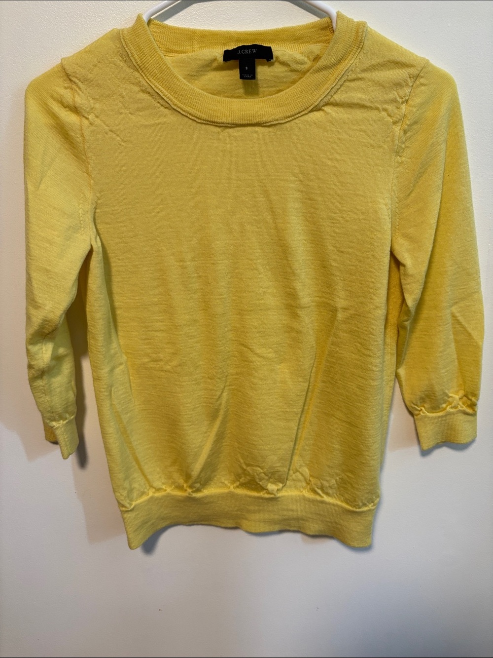 J. Crew Sunny Yellow Lightweight Crewneck Sweater
